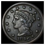 1846 Braided Hair Large Cent NEARLY  UNCIRCULATED