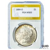 1884-O Morgan Silver Dollar PGA MS63