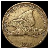 1858 Copper-Nickel Flying Eagle Cent CHOICE  AU