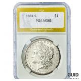 1881-S Morgan Silver Dollar PGA MS63