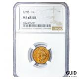 1895 Wheat Cent NGC MS65 RB