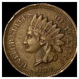1859 Copper-Nickel Indian Head Cent NEARLY UNCIRCU