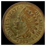 1863 Bronze Indian Head Cent CLOSELY UNCIRCULATED