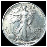 1942-S Silver Half Dollar CLOSELY UNCIRCULATED