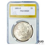 1885-O Morgan Silver Dollar PGA MS64