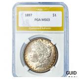 1897 Morgan Silver Dollar PGA MS63