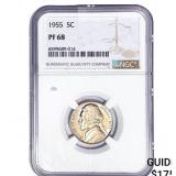 1955 Jefferson Nickel NGC PF68