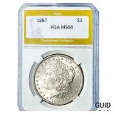 1887 Morgan Silver Dollar PGA MS64