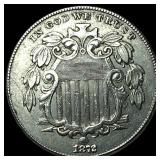 1872 Shield Nickel CLOSELY UNCIRCULATED