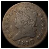 1810 Classic Head Half Cent LIGHTLY CIRCULATED