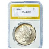 1884-O Morgan Silver Dollar PGA MS63
