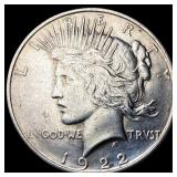 1922-D Silver Peace Dollar CLOSELY  UNCIRCULATED