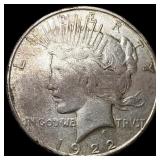 1922-D Silver Peace Dollar NEARLY  UNCIRCULATED