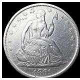1861-O Silver Seated Liberty Half Dollar  CLOSELY