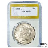 1885-O Morgan Silver Dollar PGA MS64