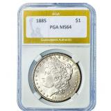 1885 Morgan Silver Dollar PGA MS64