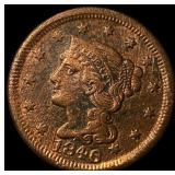 1846 Braided Hair Large Cent NEARLY UNCIRCULATED