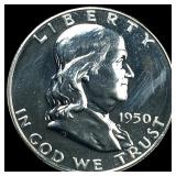 1950 Franklin Half Dollar GEM PROOF