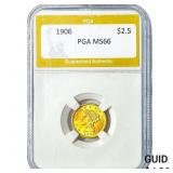 1906 $2.50 Gold Quarter Eagle PGA MS66