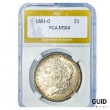 1881-O Morgan Silver Dollar PGA MS64