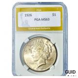 1926 Silver Peace Dollar PGA MS63