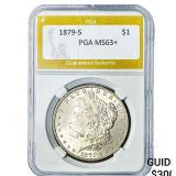 1879-S Morgan Silver Dollar PGA MS63+