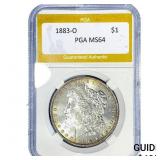 1883-O Morgan Silver Dollar PGA MS64