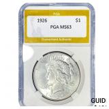 1926 Silver Peace Dollar PGA MS63