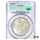 1890-O Morgan Silver Dollar CAC MS62