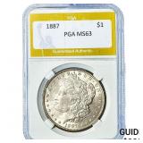1887 Morgan Silver Dollar PGA MS63