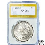 1885-O Morgan Silver Dollar PGA MS63