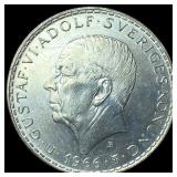 1966 Sweden Silver 5 Kronor UNCIRCULATED
