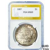 1887 Morgan Silver Dollar PGA MS63