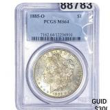 1885-O Morgan Silver Dollar PCGS MS64