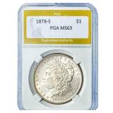 1878-S Morgan Silver Dollar PGA MS63