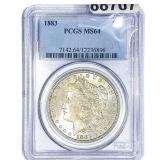 1883 Morgan Silver Dollar PCGS MS64
