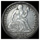 1882 Seated Liberty Dime NEARLY UNCIRCULATED