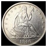 1846-O Silver Seated Liberty Half Dollar  UNCIRCU