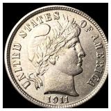 1911 Silver Barber Dime UNCIRCULATED