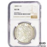 1890-S Morgan Silver Dollar NGC AU58