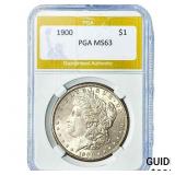 1900 Morgan Silver Dollar PGA MS63