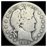1893-S Barber Half Dollar NICELY CIRCULATED