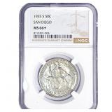 1935-S San Diego Half Dollar NGC MS66+