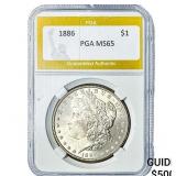 1886 Morgan Silver Dollar PGA MS65