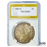 1883-O Morgan Silver Dollar PGA MS64