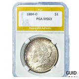 1884-O Morgan Silver Dollar PGA MS63