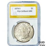 1878-S Morgan Silver Dollar PGA Brilliant UNC