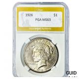 1926 Silver Peace Dollar PGA MS63