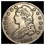 1836 Silver Capped Bust Half Dollar ABOUT  UNCIRC