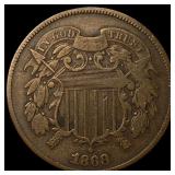 1868 Bronze Two-Cent Piece CHOICE AU